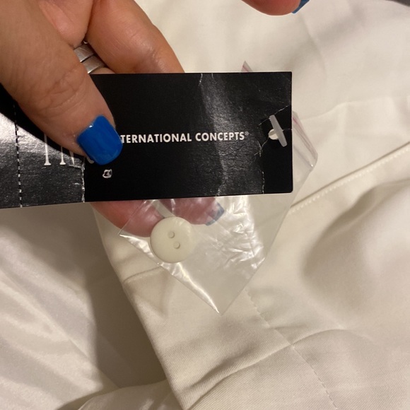 NWT Fully Lined Wide Leg Pants by International Concepts |Size 16 Vanilla color - Picture 10 of 11